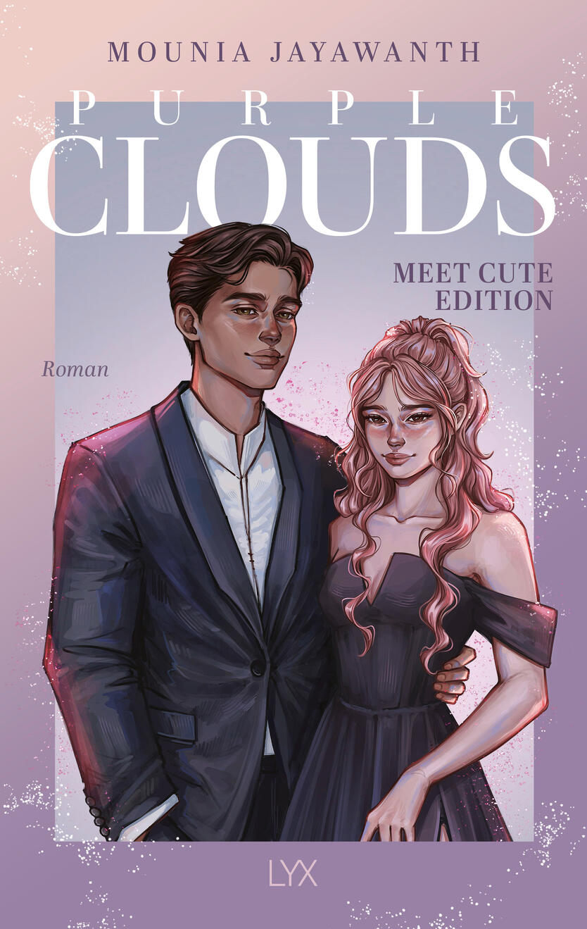 PURPLE CLOUDS Meet Cute Edition by Mounia Jayawanth - BOOK COVER ILLUSTRATION