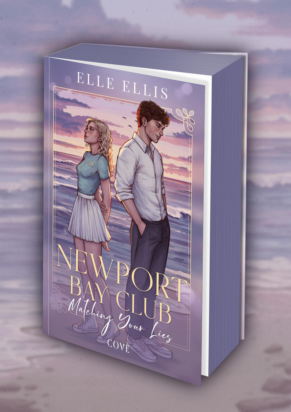 NEWPORT BAY CLUB: Matching Your Lies by Elle Ellis - BOOK COVER ILLUSTRATION
