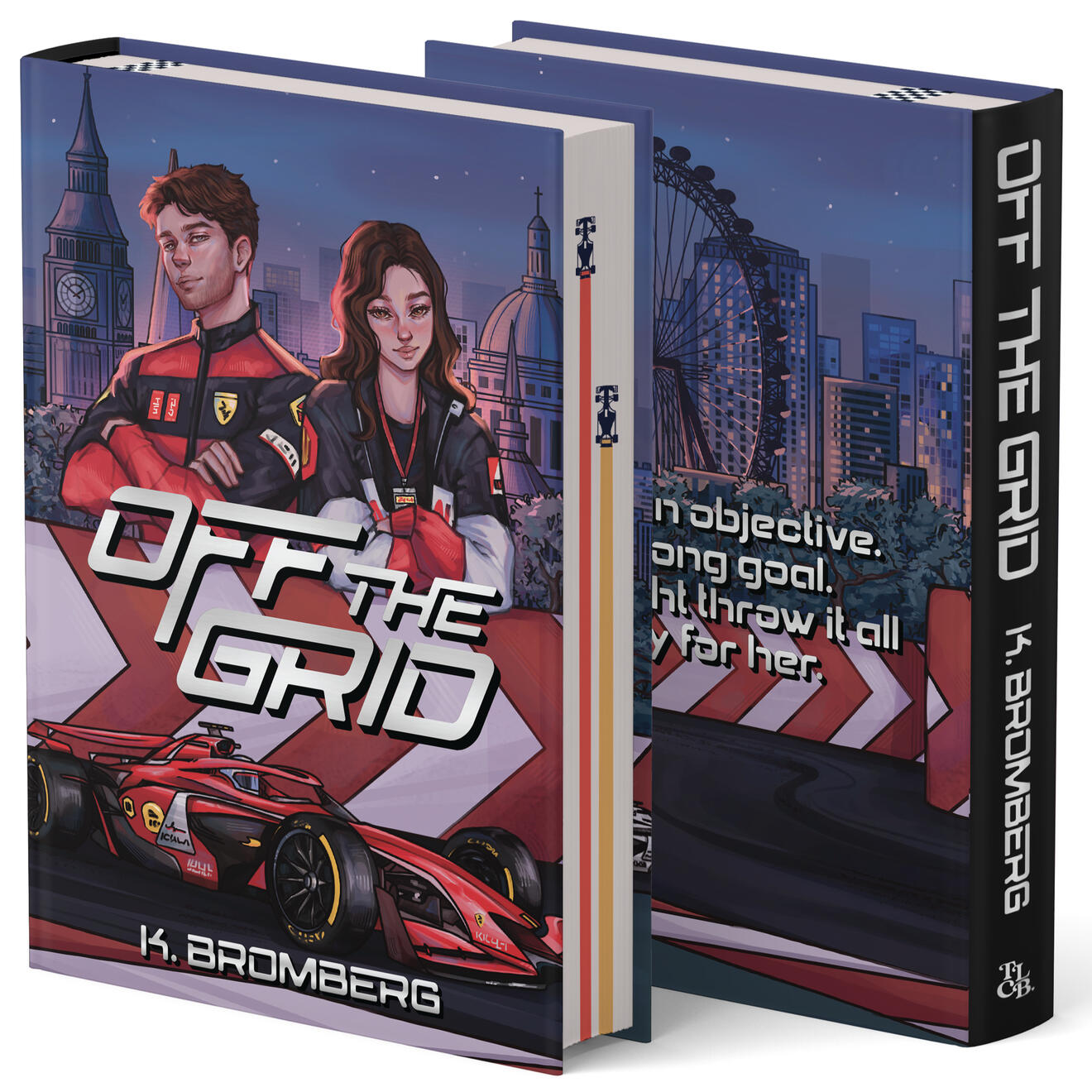 OFF THE GRID by K. BROMBERG (The Love Club Bookshop Exclusive Edition) - COVER & SPRAYED EDGES ILLUSTRATIONS